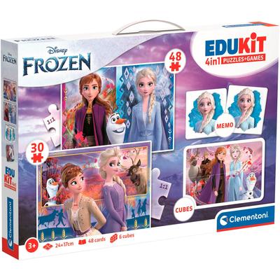 Puzzle CLEMENTONI "Edukit, 4n1, Frozen 2", bunt, Puzzles, Kinder, Made in Europe Image