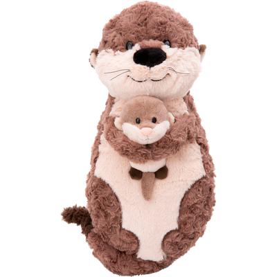 Kuscheltier NICI "Otter Oda & Odalina, 40 cm", grau, Plüschfiguren, KinderB:20cm H:40cm, Plüsch, figürlich, enthält recyceltes Material, B:20cm H:40cm
