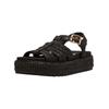 Riemchensandale STEVE MADDEN "STEVE MADDEN Sandalen Textil", Damen, Gr. 37, schwarz, Textil, casual, Schuhe