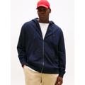 Kapuzensweatjacke "BT-ESSENTIAL TERRY ZIP THROUGH", Herren, Gr. 4XL, blau (desert sky), Sweatware, Obermaterial: 100% Baumwolle, TOMMY HILFIGER BIG & TALL, casual, normal, Langarm Rippstrickbündchen, Sweatjacken, Große Größen, Kapuze mit Tunnelzug