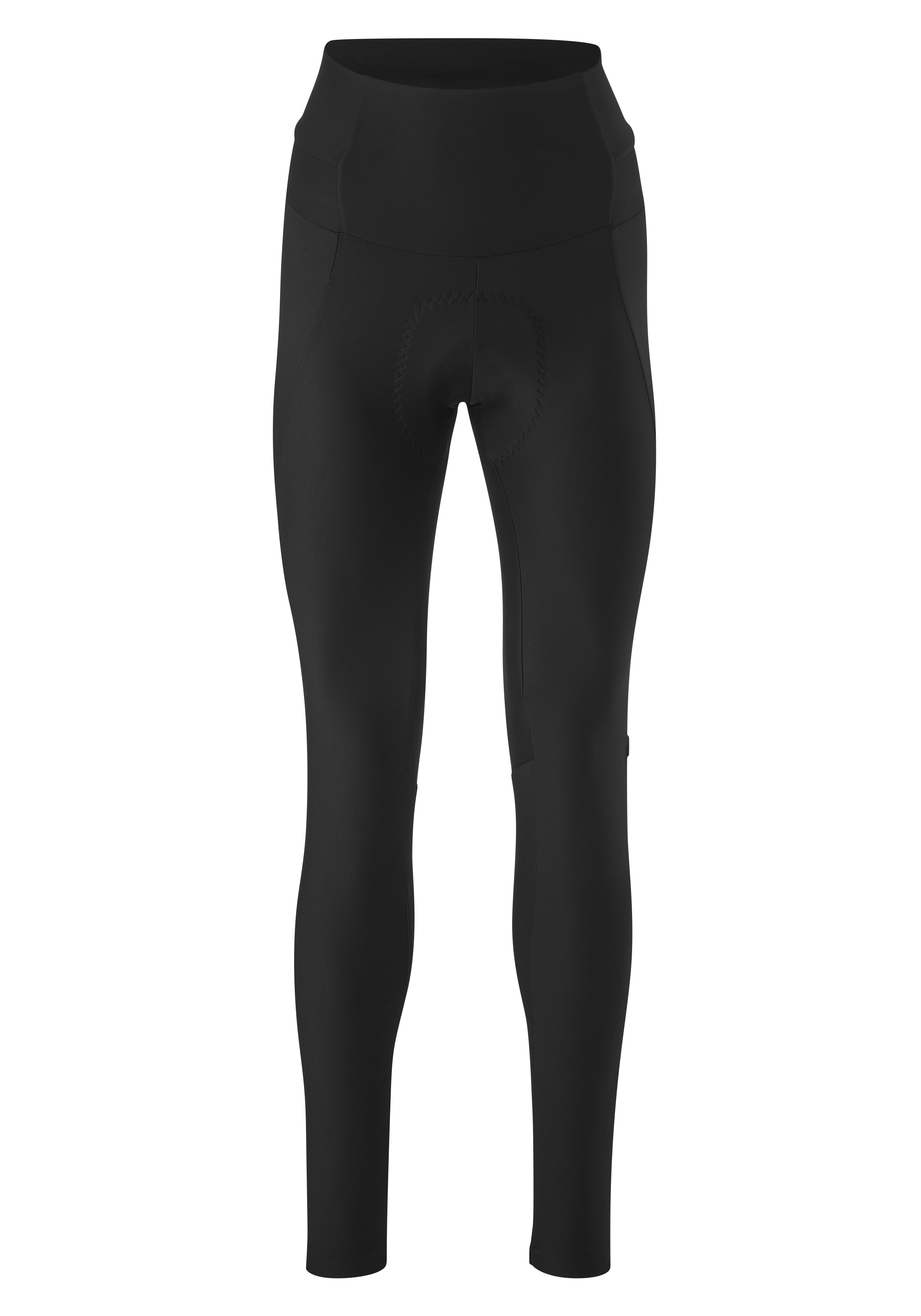 Fahrradhose GONSO "ESSENTIAL TIGHT HIGH WAIST SC W", Damen, Gr. 46, Normalgrößen, schwarz, 78% Polyester, 22% Elasthan, Hosen, Damen Radhose mit Sitzpolster, Tight fit Image