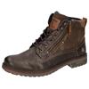 Schnürboots LERROS, Herren, Gr. 48, braun (dunkelbraun), Lederimitat, casual, Schuhe, Schnürboots, mit seitlichem Reißverschluss