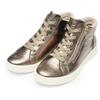 Sneakerboots ARA "ROM", Damen, Gr. 4 (37), beige, Glattleder, Veloursleder, casual, Schuhe, High Top Sneaker, Schnürboots in bequemer Schuhweite G (= weit)