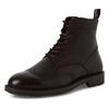 Schnürboots MARCO TOZZI BY GMK, Herren, Gr. 45, braun (mocca), Rindsleder, unifarben, Lyralochung, klassisch, Schuhe, Schnürstiefelette, Businessschuh mit eleganter Lyralochung