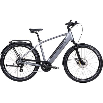 E-Bike SAXONETTE "SAXONETTE X-Road 5.2 E- All Terrain Bikes" Gr. 48, grau, E-Bikes, 48cm, 28 Zoll (71,12cm), (mit integr. Akku), Elektrofahrrad für Alltag und Einkauf