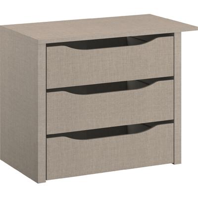 Schubladeneinsatz RAUCH "Zubehör für Rauch-Schwebetürenschränke ORANGE", leinenoptik hell, B:66cm H:57cm T:45cm, Holzwerkstoff, Schubladeneinsätze, mit 3 Schubladen und Metallauszügen, Breite 66 cm, Tiefe 45 cm Image