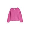 Jacquardpullover TOM TAILOR, Mädchen, Gr. 104, flashy mauve, Strick, Obermaterial: 52% Viskose, 27% Polyester, 21% Polyamid, gestreift, casual, regular fit taillenbedeckt, Rundhals, Langarm, Pullover, mit Streifen Muster