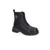 Schnürboots DOCKERS BY GERLI, Kinder, Gr. 34, silber (schwarz, silberfarben), Lederimitat, Glitzer, festlich, Schuhe, Biker Boots, Stiefel mit Reißverschluss