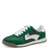 Sneaker TAMARIS, Damen, Gr. 42, grün, Textil, Leder, Lederimitat, unifarben mit Farbeinsätzen, sportlich, Schuhe, Freizeitschuh, Halbschuh, Schnürschuh, weich gepolsterter Schaftrand