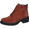 Schnürboots WALDLÄUFER "H-LUISE", Damen, Gr. 5,5 (38,5), braun (rostbraun), Veloursleder, unifarben, elegant, Schuhe, Stiefelette, Blockabsatz, in bequemer Schuhweite G (= weit)