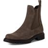 Chelseaboots TAMARIS, Damen, Gr. 39, grau (taupe), Veloursleder, Elastischer Einsatz, unifarben, klassisch, Schuhe, Blockabsatz, Businessschuh, Schlupfboots mit Stretcheinsätzen