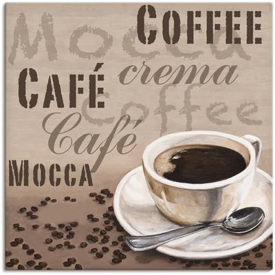 Wandbild ARTLAND "Mocca - Kaffee", beige (farbe bild(er): naturfarben), B:40cm H:40cm, Canvas, Leinwand, Bilder, als Leinwandbild in verschied. Größen Image