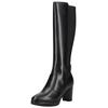 High-Heel-Stiefel NERO GIARDINI "Nero Giardini Stiefel Leder/Textil", Damen, Gr. 40, schwarz, Leder, Textil, casual, Schuhe