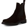 Chelseaboots TAMARIS, Damen, Gr. 41, braun (mocca), Veloursleder, Elastischer Einsatz, unifarben, klassisch, Schuhe, Blockabsatz, Businessschuh, Schlupfboots mit Stretcheinsätzen