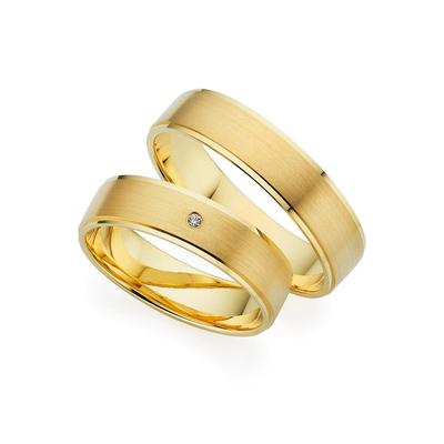 Trauring PHÖNIX "Schmuck Geschenk Gold 333 Trauring Ehering LIEBE versch. Varianten" Gr. 66, gold (gelbgoldfarben), Fingerringe, 66, ohne Brillant, Gelbgold 333, 5,0mm, Made in Germany, wahlweise mit oder ohne Brillant Image