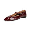 Riemchenballerina PAVEMENT "Pavement Ballerinas Leder", Damen, Gr. 40, rot (bordeaux), Leder, casual, Schuhe