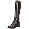 Stiefel NERO GIARDINI "Nero Giardini Stiefel Leder/Textil", Damen, Gr. 38, braun (dunkelbraun), Leder, Textil, casual, Schuhe