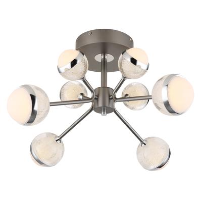 GLOBO LIGHTING LED Deckenleuchte "UNTSY", titanfarben gebürstet, Lampen, Deckenlampe/Wohnzimmer/Schlafzimmer/modern Image
