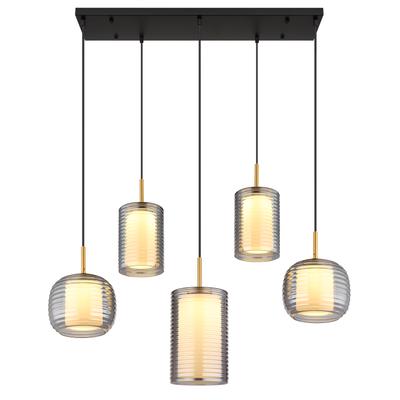 GLOBO LIGHTING LED Pendelleuchte "LAMPIGNA", schwarz, Lampen, Hängelampe/Hängeleuchte/Wohnzimmer/Esstisch/rauchfarben Image