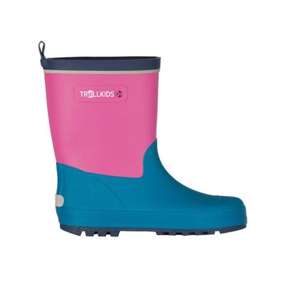 Trollkids - Kid's Lysefjord Rubber Boots - Gummistiefel 34 | EU 34 blau/rosa Image