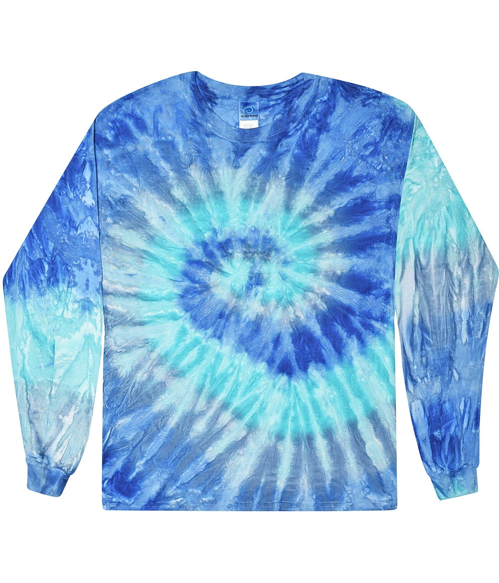 Tie-Dye CD2000Y Youth Long Sleeve Tie Dye Top in Blue Jerry size XS 2-4 2000Y, T2000Y