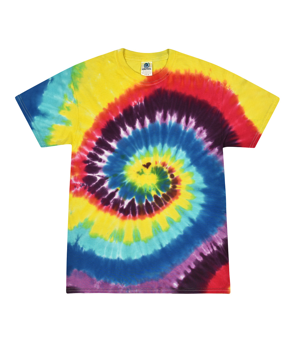 Tie-Dye CD100Y Youth Tie Dye Top in Carnival size XS | Cotton