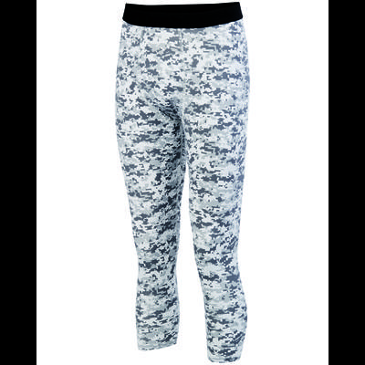 Augusta Sportswear 2619 Youth Hyperform Compression Calf Length Tight in White Digital size Large | Polyester/Spandex Blend