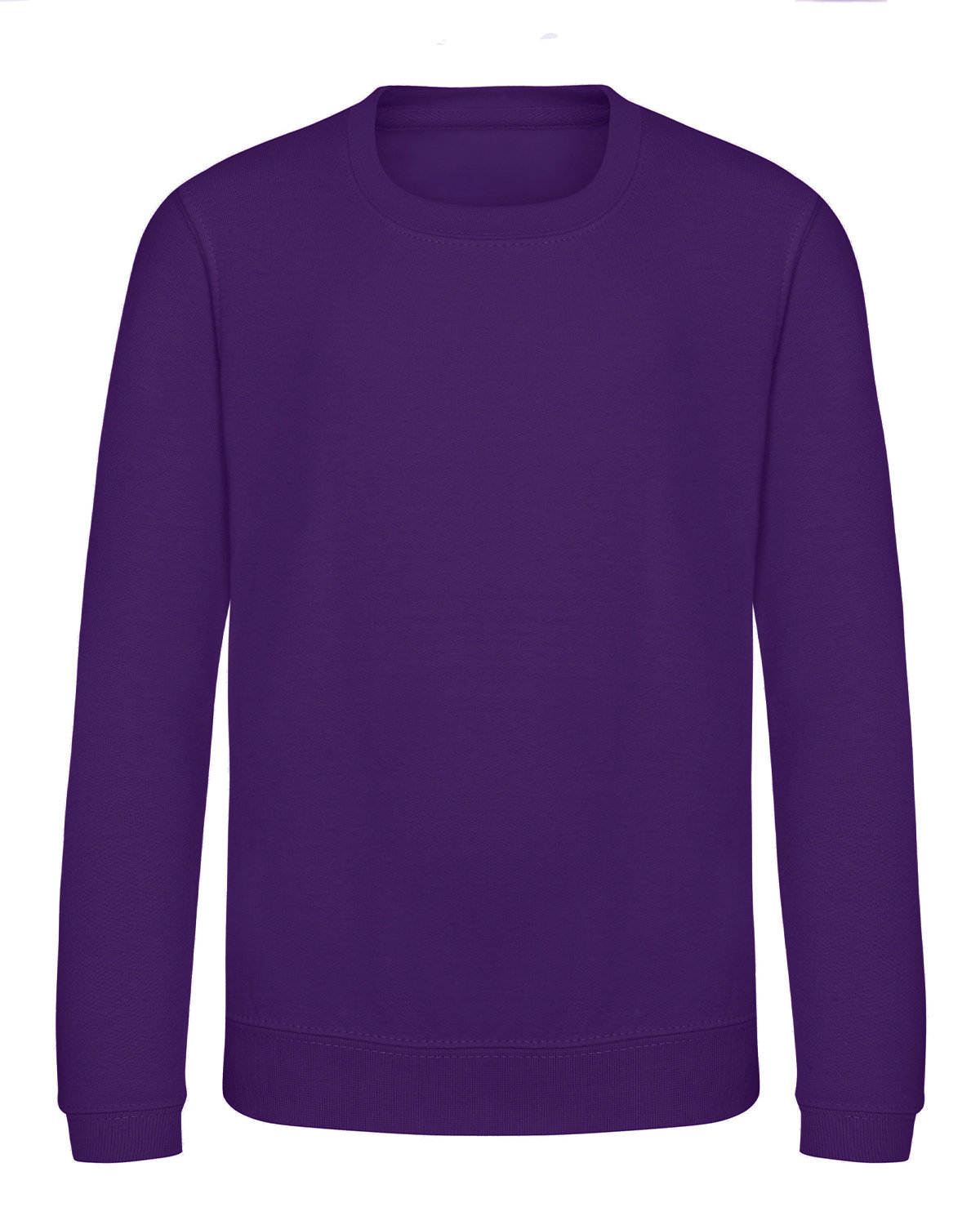 Just Hoods By AWDis JHY030 Youth College Crew T-Shirt in Purple size XL | Cotton/Polyester Blend