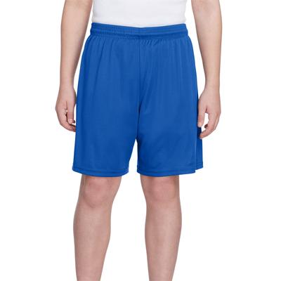 A4 NB5244 Athletic Youth Cooling Performance Polyester Short in Royal Blue size 2XS A4NB5244