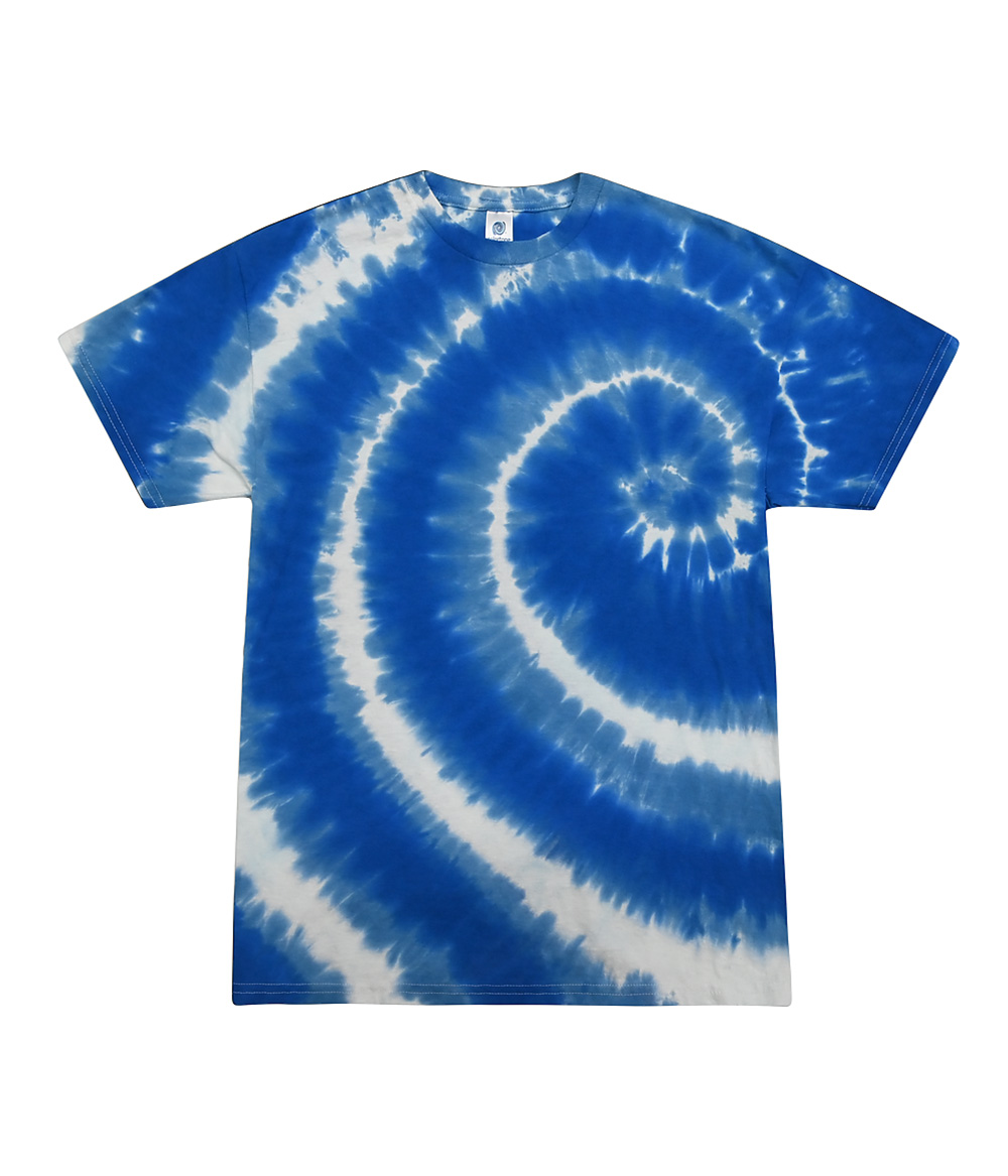Tie-Dye CD100Y Youth Tie Dye Top in Swirl Blue size Small | Cotton