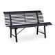 Relaxdays Garden Bench, 2 Seater, 130 x 75 x 79 cm (LxWxH), Durable Steel, Weatherproof Outdoor Seating, Anthracite, 79 x 130 x 75 cm