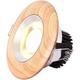 5W/7W Recessed Downlight LED Modern Round Solid Wood Embedded LED Ceiling Panel Lamps Commercial Indoor Mall Market Clothing downlights(Warm Light,5W) (Warm Light 5W)