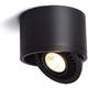Sturdy Round Adjustable 7W COB Ceiling Spotlight Surface Mounted Anti-Glare Indoor Panel Lamp Commercial Clothing Store downlights(White) (Black 7w)
