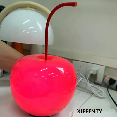 Cherry glass desk lamp USB night light bedroom bedside ambient light TV cabinet wine cabinet children's room decoration light