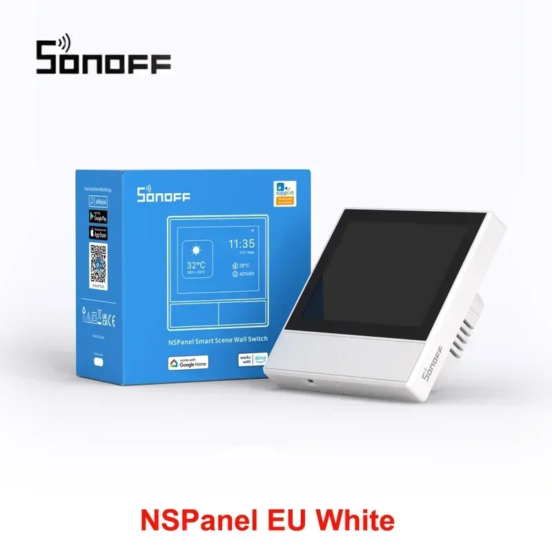 SONOFF NSPanel-EUW weiß Wandschalter Smart Home Control Panel Sonoff Ns Panel 86P US Digitaler Temperaturthermostat Alexa Google Image