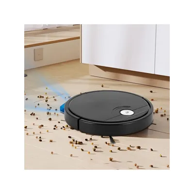 3-in-1 Multifunktionaler Mini-Staubsaugerroboter 1800Pa mit Fernbedienung Roboter-Staubsauger Handy-APP-Steuerung Schwarz Image