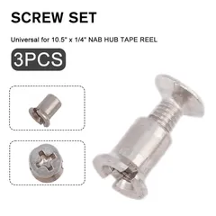 3 X Set di viti NAB HUB 1/4" TAPE REEL 10,5" AMPEX TEAC NAGRA Vite REVOX Set di macchine RMGI STUDER Chuck Accessorio N6M0