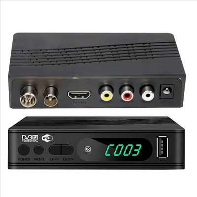 ABJF-Digital TV Decoder HD TV Boxs USB Set Top Box DVB-T2 TV Tuner Terrestrischer Satelliten TV Receiver HEVC DVBT2 H.264