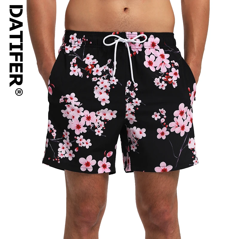 Datifer 2026 Sommer Herren Badeshorts Schnell Trocknend Bedruckt Atmungsaktives Netzfutter Traje De Baño Hombre Elastischer Bund Badebekleidung Image