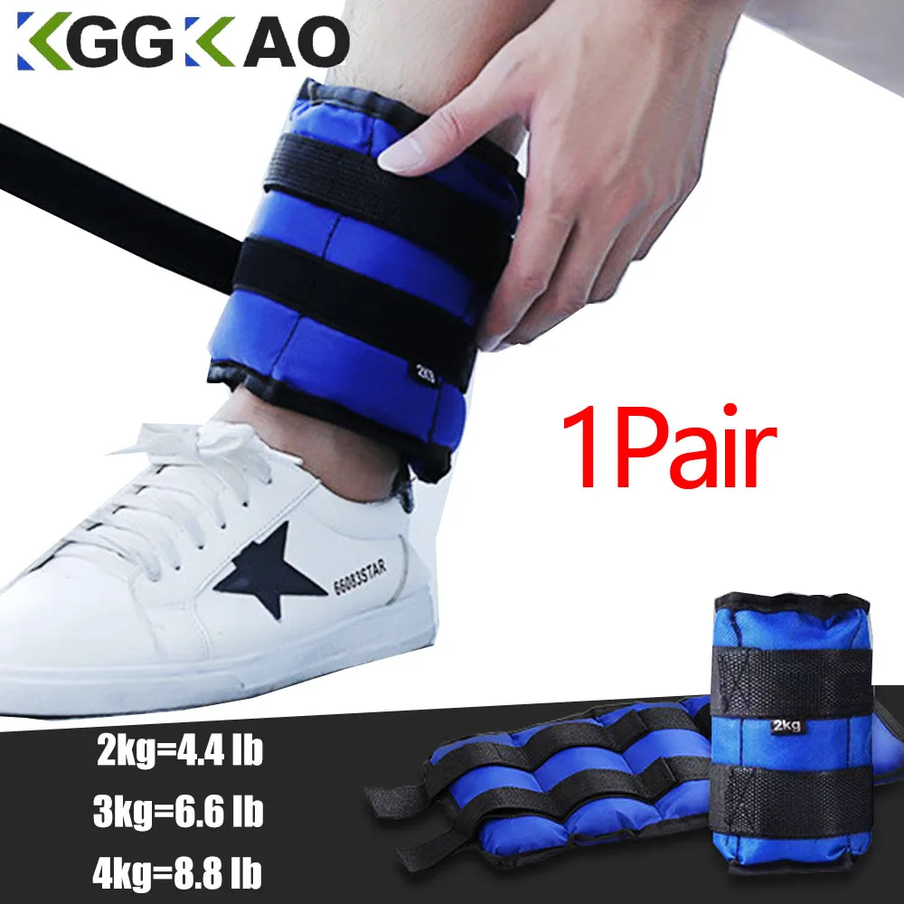 1 Paar verstellbare Handgelenk-Knöchelgewichte 2 kg/4,4 lbs, 3 kg/6,6 lbs, 4 kg/8,8 lbs Gewicht für Joggen, Gymnastik, Aerobic, Physiotherapie