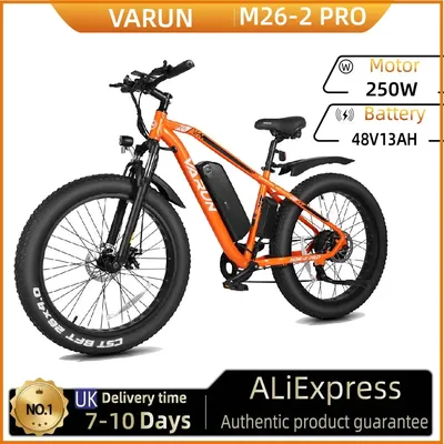 VARUN M26-2 PRO Adult Electric Bicycle, 250W city ebike, 48V 13AH E-bike, 26-Fat Tire E-Mountain bike