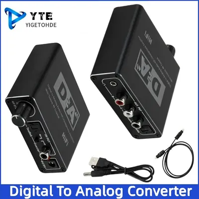 HiFi DAC Digital To Analog Audio Converter Decoder Toslink Optical Coaxial Converter 24Bit 192KHz Digital To Analog Converter