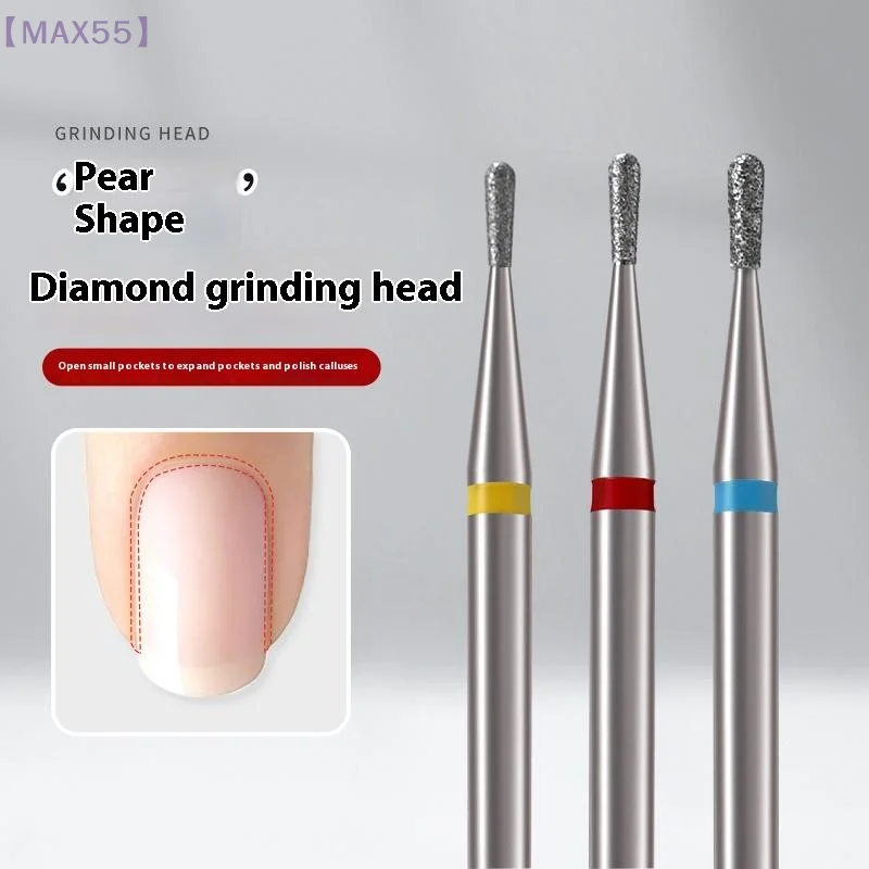 【MAX-55】1 Stück Flammen-Nagelbohrer, Fräser für Maniküre, 3/32 Zoll Pro-Bohrerspitzen für Nägel, Nagelhautentfernungswerkzeuge Image