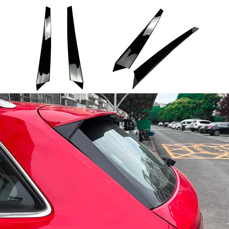 Pour Audi A3 S-Line Audi S3 8V 2013-2020 Hatchback (non compatible avec A3 sans S-Line) – Extensions latérales de fenêtre arrière (2 pièces) et garnitures de diffuseur arrière