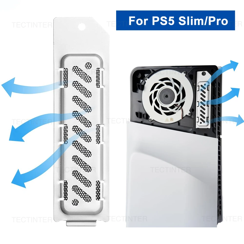 Für PS5 Slim/Pro Konsole SSD Kühlkörper Staub Abdeckung M.2 SSD Verlängerung Slot Wärmeableitung Atmungsaktive Loch Aluminium wärme Fall Image