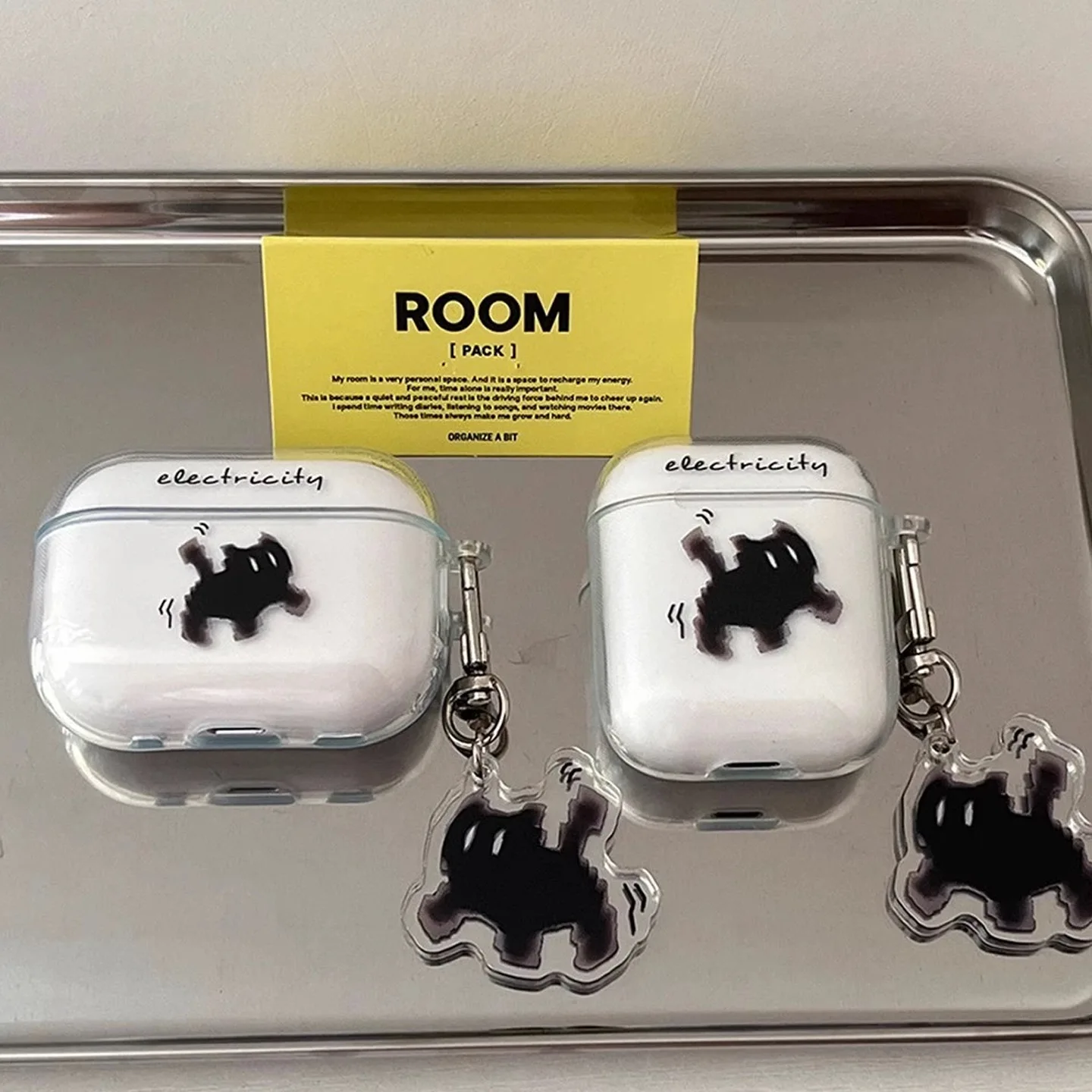 Drahtlose Bluetooth süße Katze schwarze Hülle für AirPods 4 3 2 1 Pro 3 Pro2 Cover Ladebox transparente weiche Silikon-Kopfhörerhülle Image