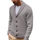 Per uomo Felpa Maglione elegante Cardigan Maglione con Zip Maglione a maglia A Coste Maglia Top Regolari Lavorato a maglia A coste Semplice Collo a scialle Moda Scialli Casuale Abbigliamento