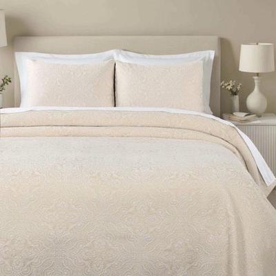 Enzy Matelasse Bedspread Set, California King, Ivory