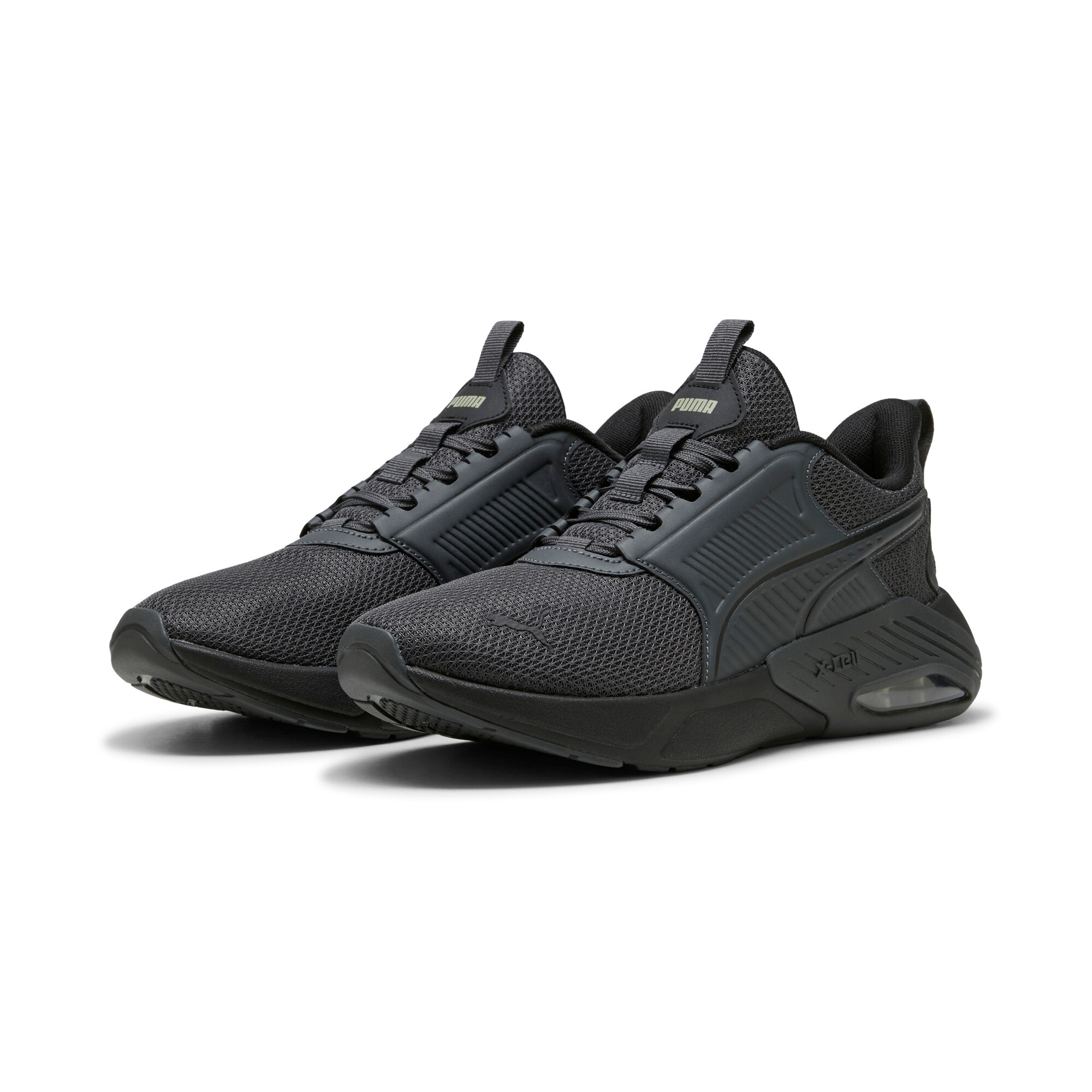 Sneaker PUMA "X-CELL NOVA FS", Herren, Gr. 44, grau (dusky gray, lux army), Textil, Schuhe Sneaker