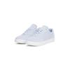 Plateausneaker TOMMY HILFIGER "CASUAL SUEDE SNEAKER", Damen, Gr. 41, blau (hellblau), Nubukleder, sportlich, Schuhe, Freizeitschuh, Halbschuh, Schnürer mit weich gepolstertem Schaftrand